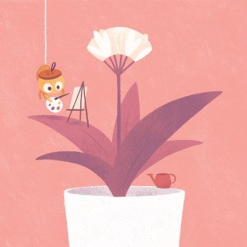 celebrate-picture-books-picture-book-review-bear's-scare-spider-painting