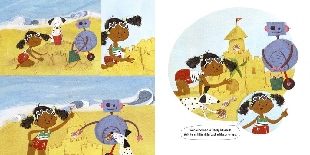 celebrate-picture-books-picture-book-review-how-to-code-a-sandcastle-finished-castle