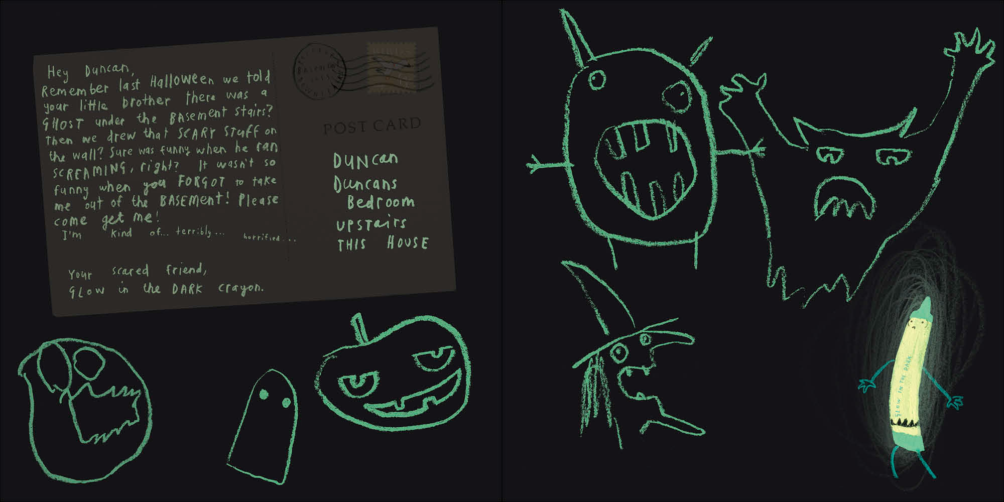 celebrate-picture-books-picture-book-review-the-day-the-crayons-came-home-glow-in-the-dark-crayon