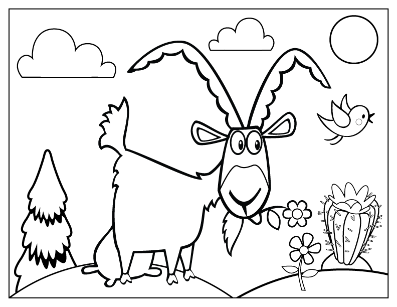 celebrate-picture-books-picture-book-review-goat-eating-flowers-coloring-page
