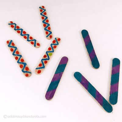 celebrate-picture-books-picture-book-review-patterned-popsicle-sticks-game