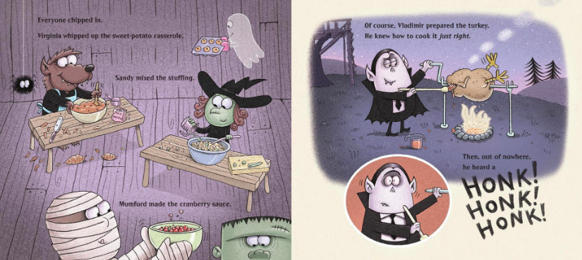 celebrate-picture-books-picture-book-review-fangsgiving-cooking