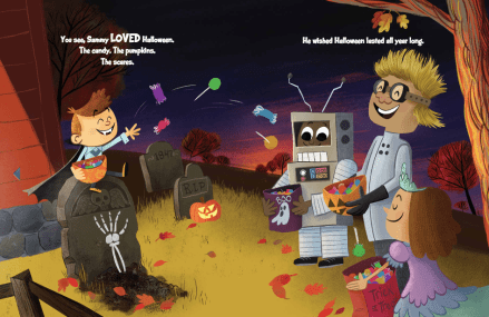 celebrate-picture-books-picture-book-review-sammy's-spooktacular-halloween-candy