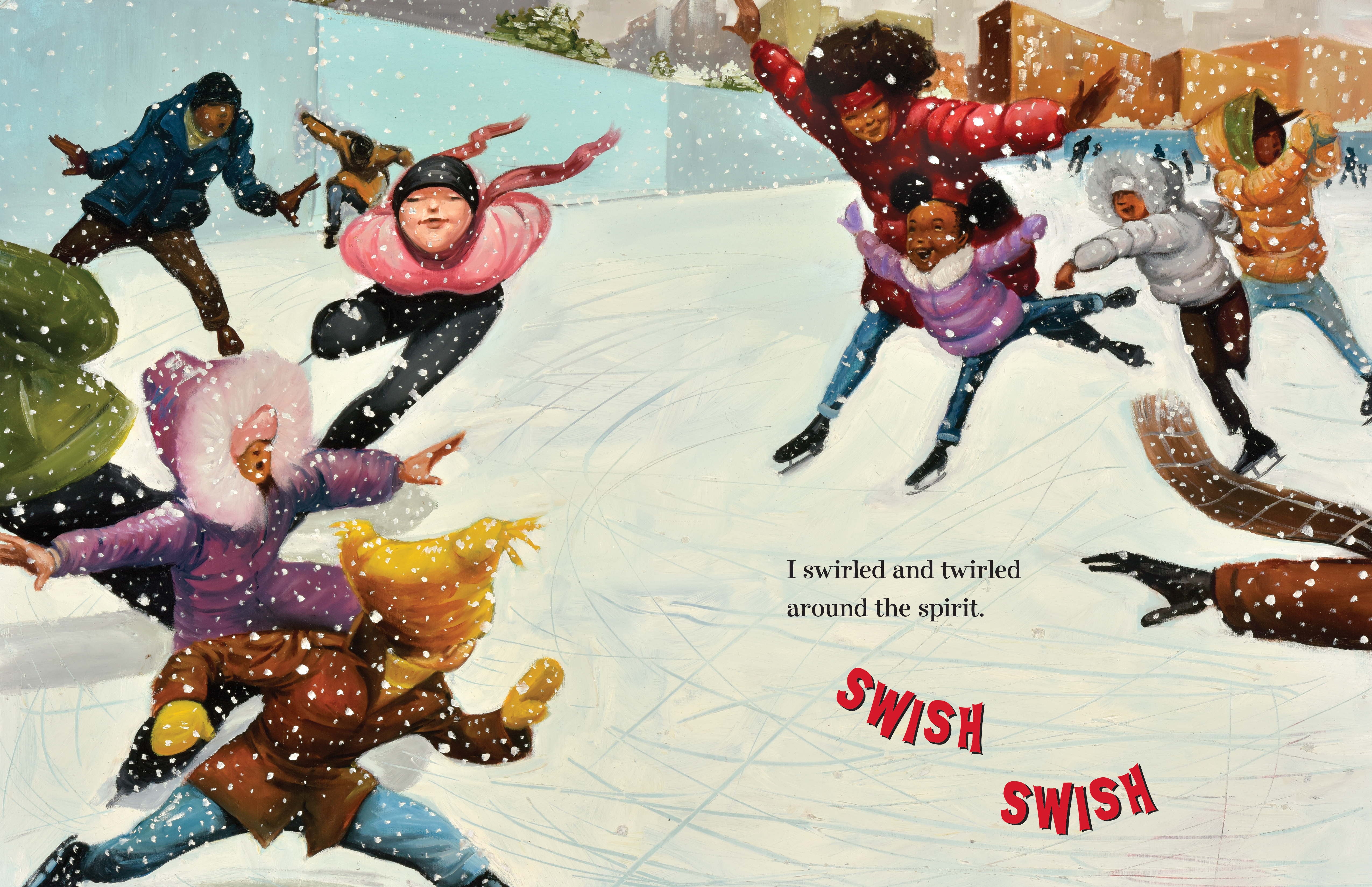 celebrate-picture-books-picture-book-review-I-Got-The-Christmas-Spirit-skating
