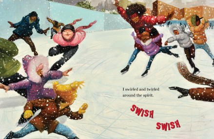 celebrate-picture-books-picture-book-review-I-Got-The-Christmas-Spirit-skating