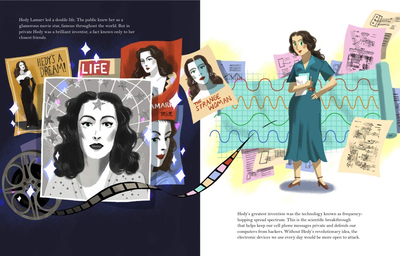 celebrate-picture-books-picture-book-review-hedy-lamarr's-double-life-magazines