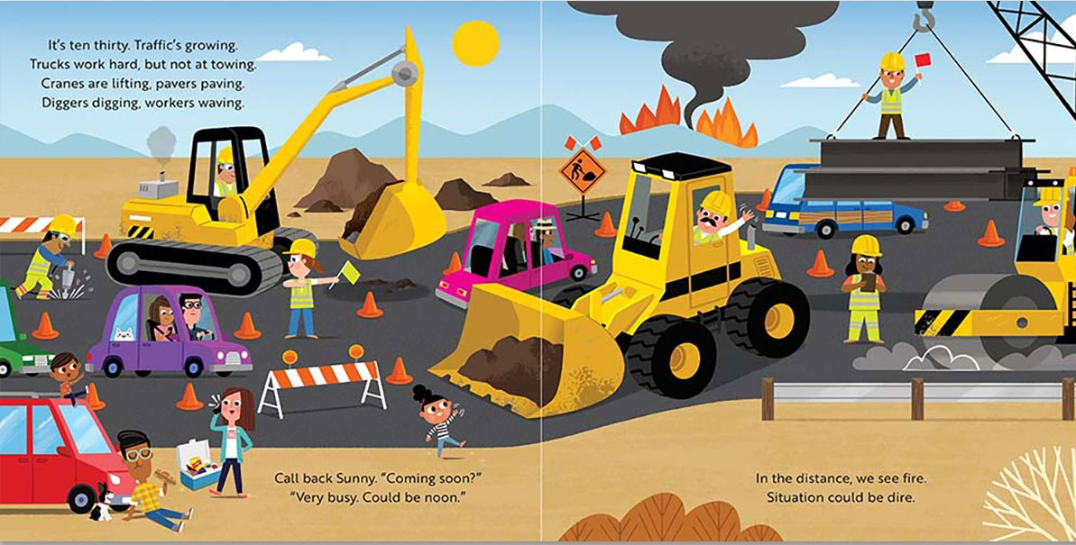 celebrate-picture-books-picture-book-review-sunny's-tow-truck-saves-the-day-construction-vehicles