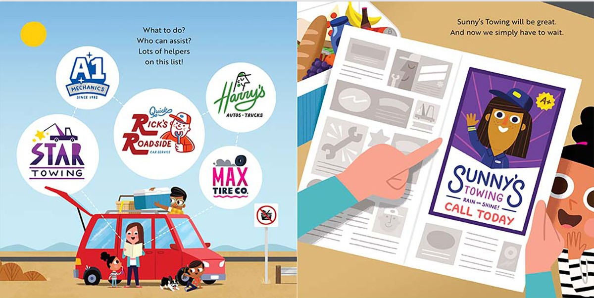 celebrate-picture-books-picture-book-review-sunny's-tow-truck-saves-the-day-tow-truck-operators