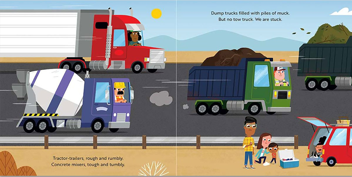 celebrate-picture-books-picture-book-review-sunny's-tow-truck-saves-the-day-trucks