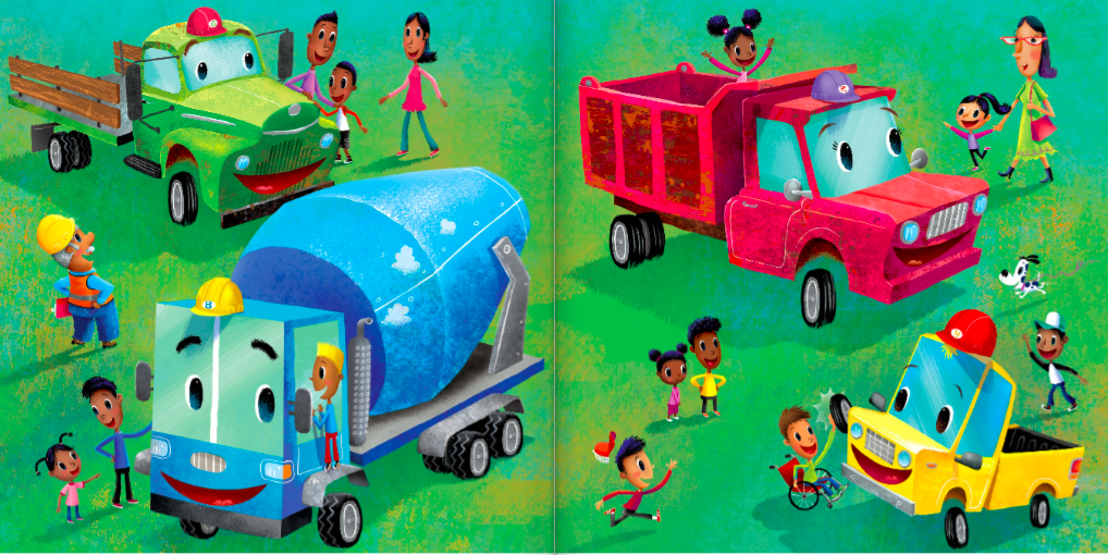 celebrate-picture-books-picture-book-review-little-yellow-truck-playing-with-kids