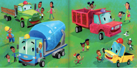 celebrate-picture-books-picture-book-review-little-yellow-truck-playing-with-kids