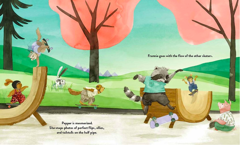 celebrate-picture-books-picture-book-review-Pepper-and-Frannie-skate-park