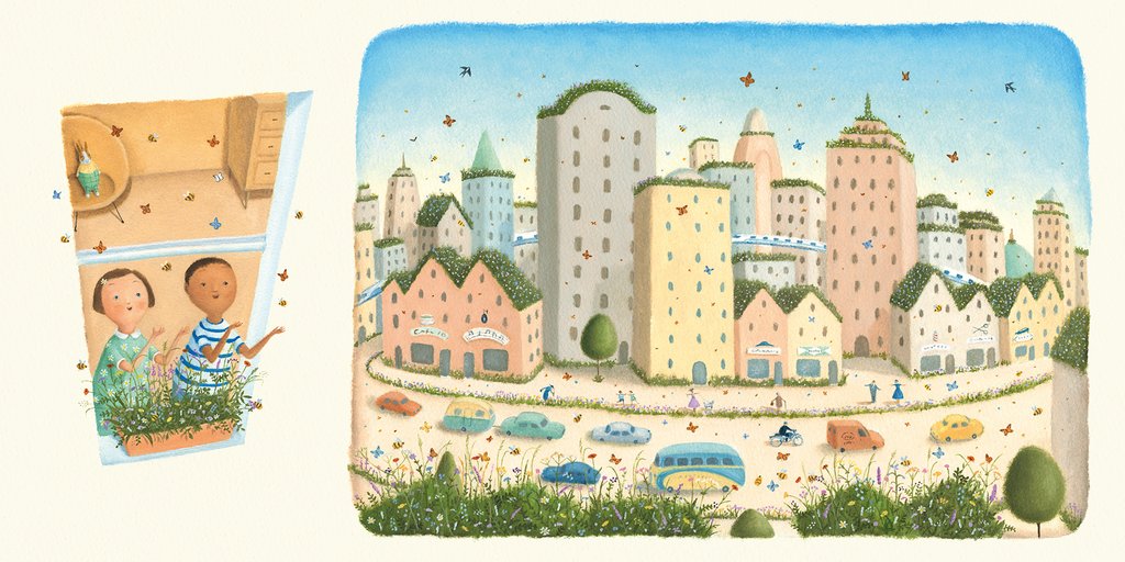 celebrate-picture-books-picture-book-review-bee-and-me-scattering-blooming