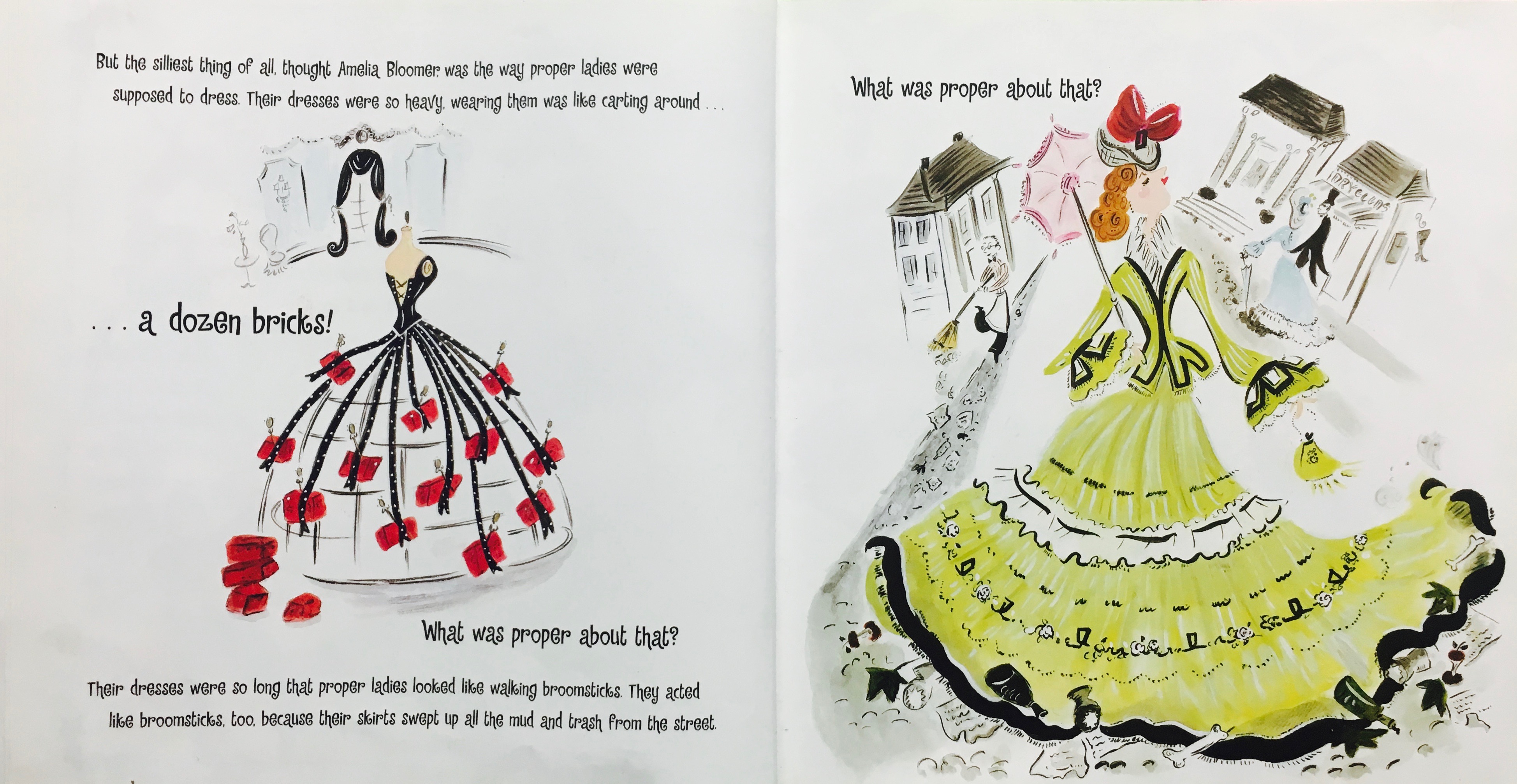 celebrate-picture-books-picture-book-review-you-forgot-your-skirt-amelia-bloomer-bricks