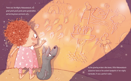 celebrate-picture-books-picture-book-review-my-name-is-wakawakaloch-cave-drawing