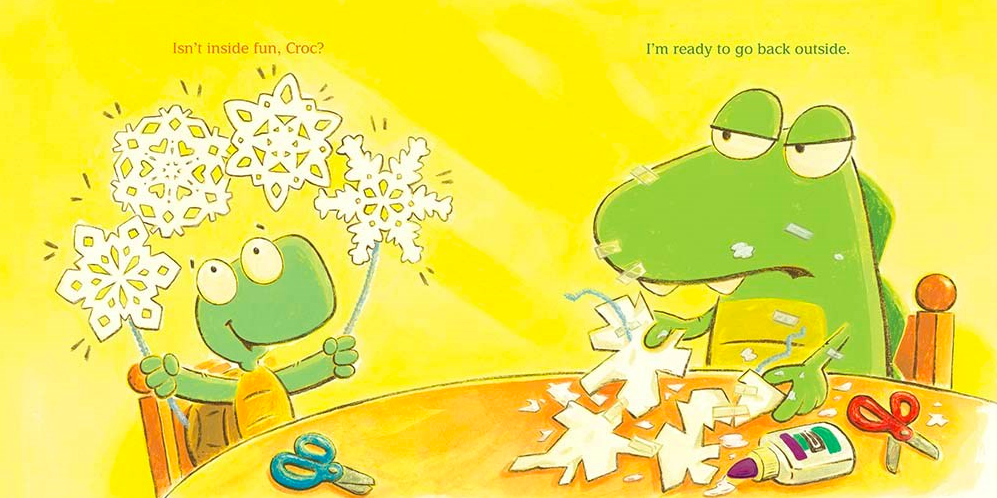 celebrate-picture-books-picture-book-review-croc-and-turtle-snow-fun-paper-snowflakes