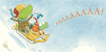 celebrate-picture-books-picture-book-review-croc-and-turtle-snow-fun-sledding