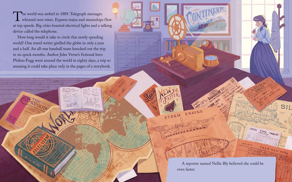 celebrate-picture-books-picture-book-review-the-race-around-the-world-nellie-bly