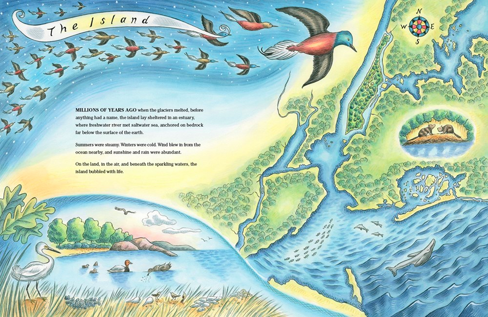 celebrate-picture-books-picture-book-review-manhattan-mapping-the-story-of-an-island-beginning