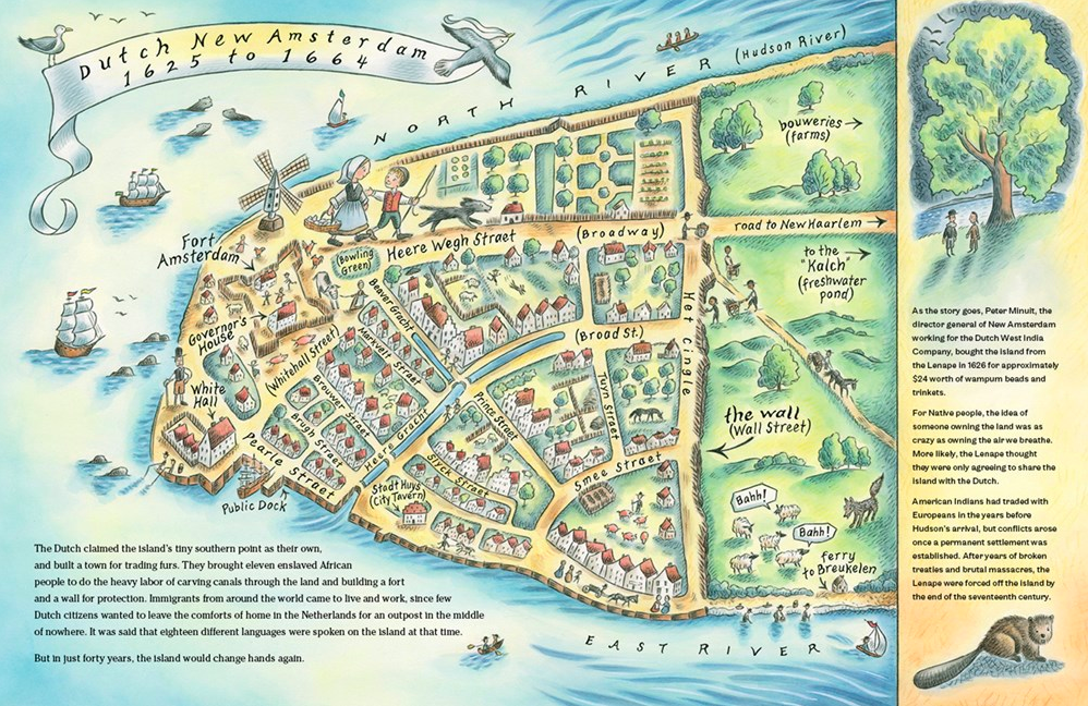 celebrate-picture-books-picture-book-review-manhattan-mapping-the-story-of-an-island-dutch