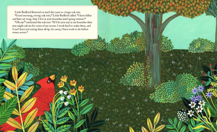 celebrate-picture-books-picture-book-review-why-evergreens-keep-their-leaves-frost-oak-tree