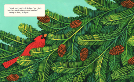 celebrate-picture-books-picture-book-review-why-evergreens-keep-their-leaves-frost-pinecones