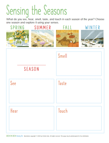 Green-on-Green-activity-kit-sensing-the-seasons-page