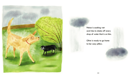 celebrate-picture-books-picture-book-review-olive-and-pekoe-walk-soaking-wet