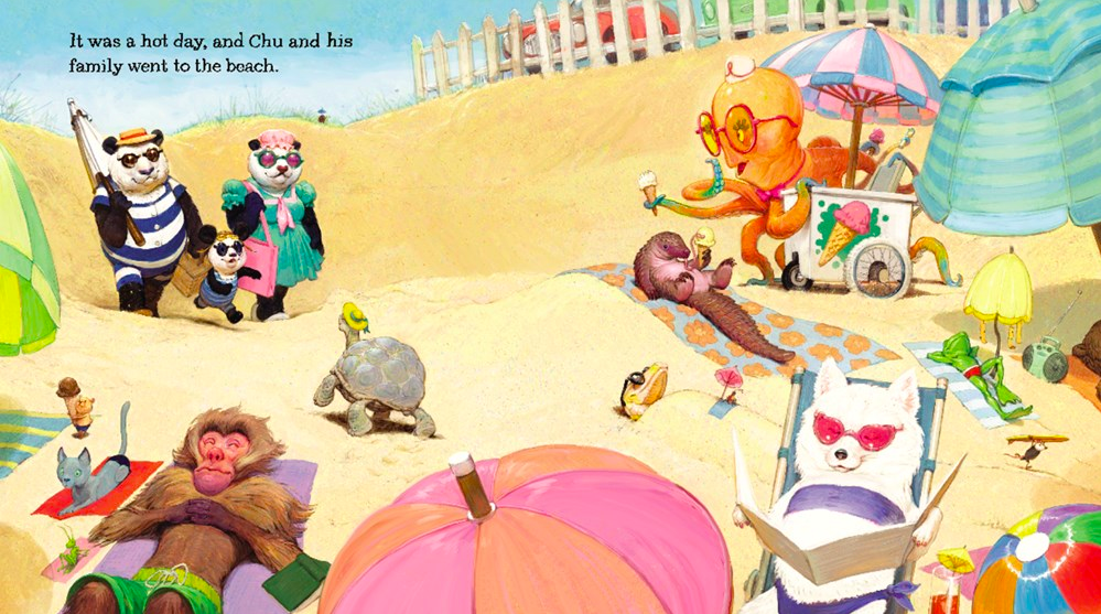 celebrate-picture-books-picture-book-review-chu's-day-at-the-beach-arriving