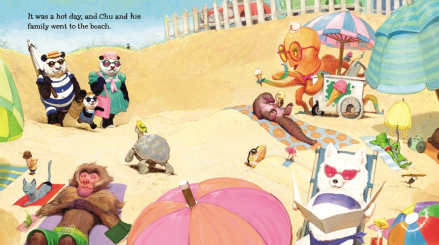 celebrate-picture-books-picture-book-review-chu's-day-at-the-beach-arriving