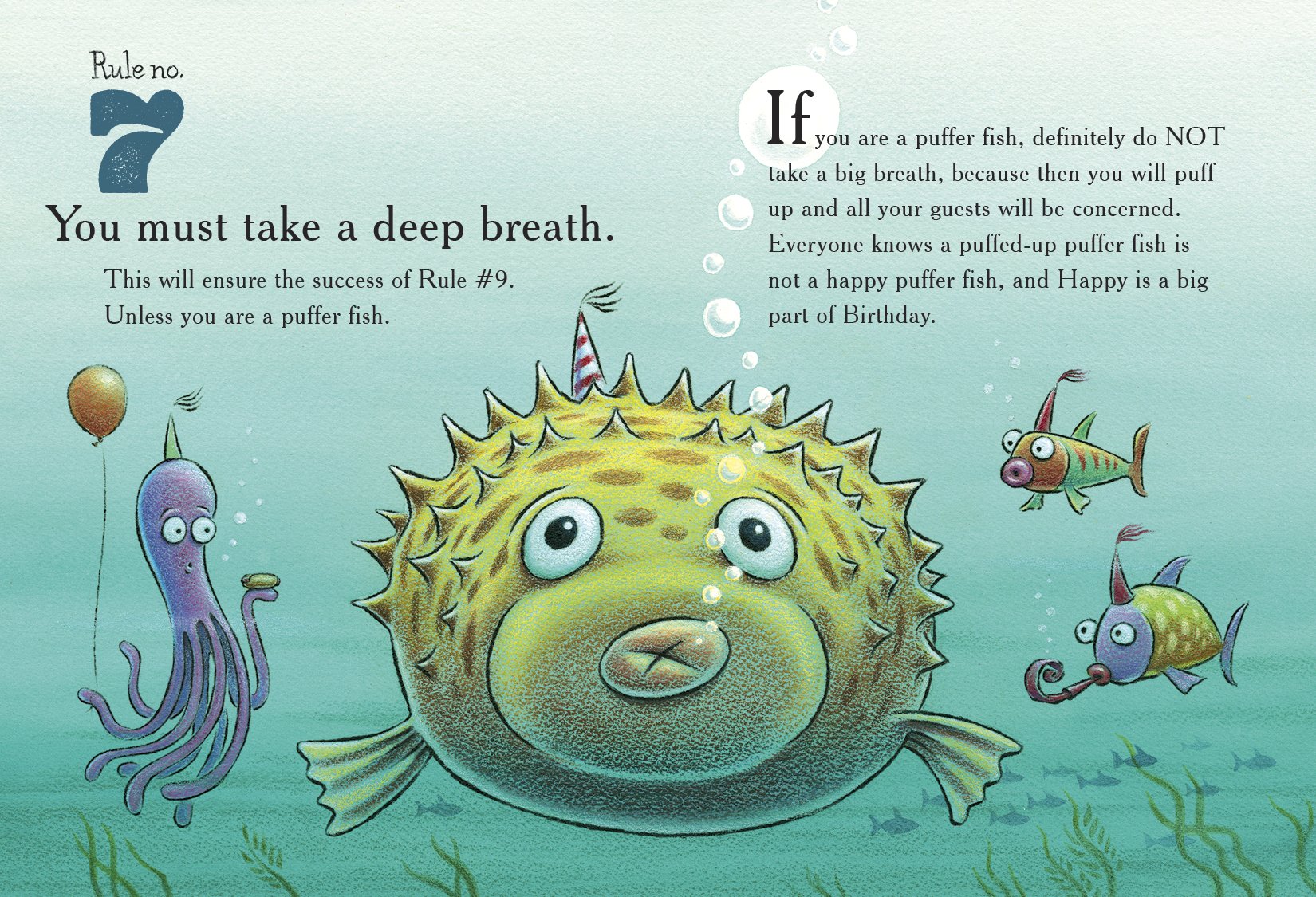celebrate-picture-books-picture-book-review-ten-rules-of-the-birthday-wish-puffer-fish