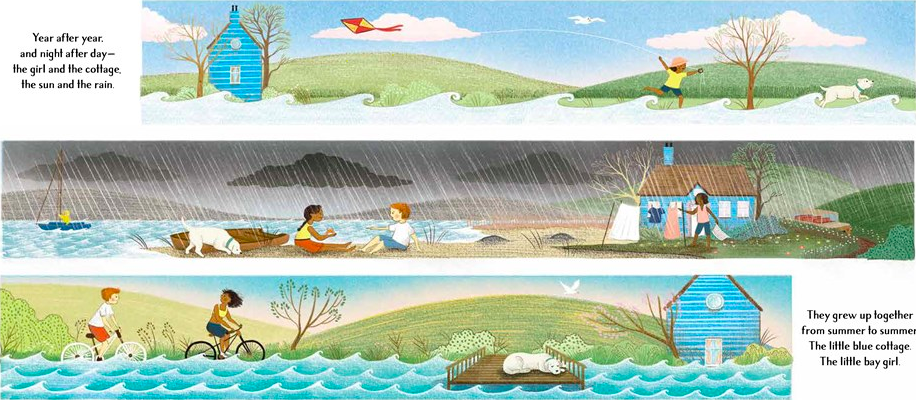 celebrate-picture-books-picture-book-review-the-little-blue-cottage-year-after-year