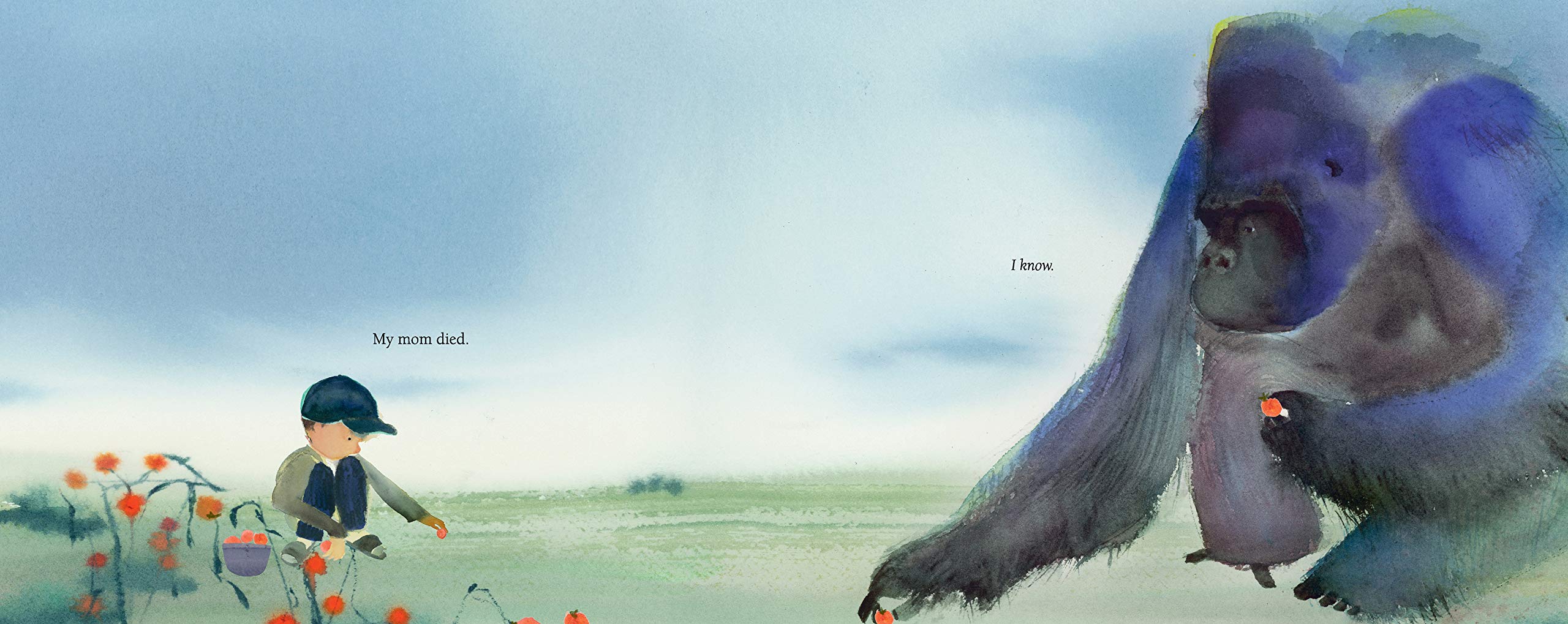 celebrate-picture-books-picture-book-review-the-boy-and-the-gorilla-strawberries