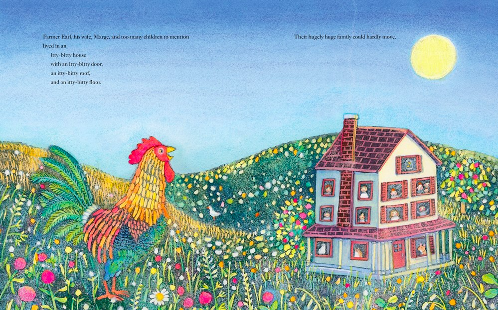 celebrate-picture-books-picture-book-review-a-crowded-farmhouse-folktale-rooster