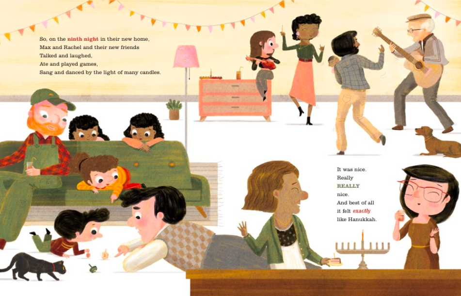 celebrate-picture-books-picture-book-review-the-ninth-night-of-hanukkah-party