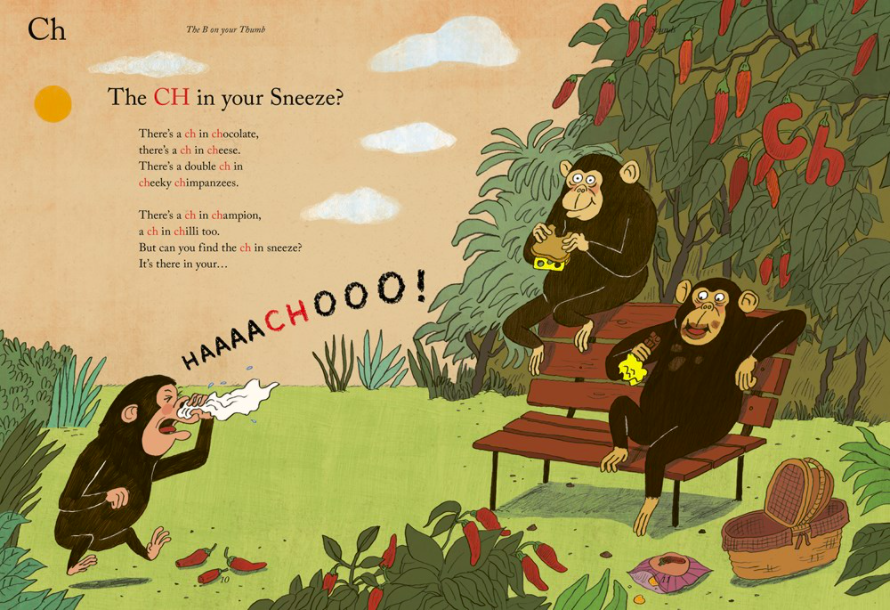 celebrate-picture-books-picture-book-review-the-B-on-your-thumb-chimpanzees