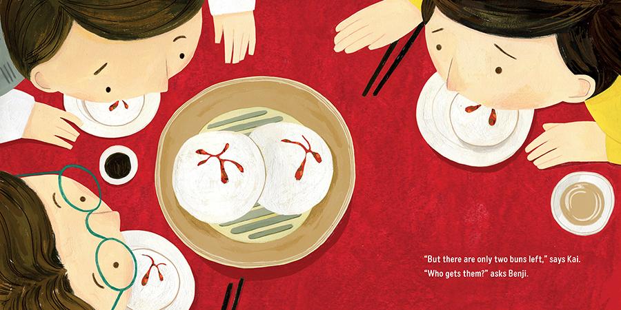 celebrate-picture-books-picture-book-review-luna's-yum-yum-dim-sum-two-buns-left