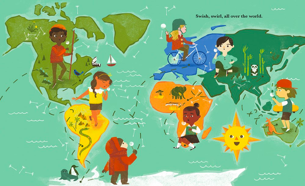 celebrate-picture-books-picture-book-review-little-dandelion-seeds-the-world-map
