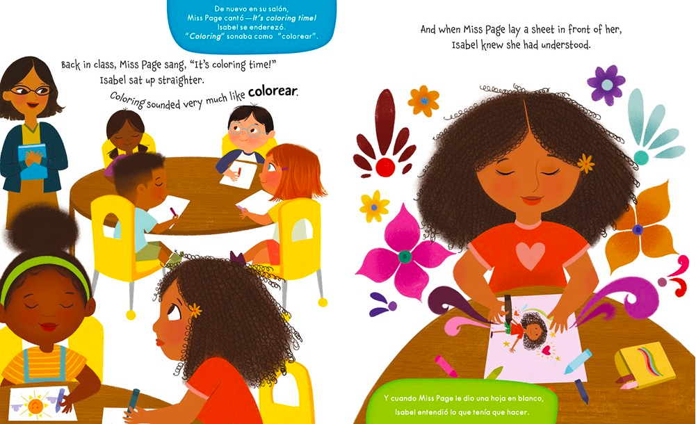 celebrate-picture-books-picture-book-review-isabel-and-her-colores-go-to-school-drawing