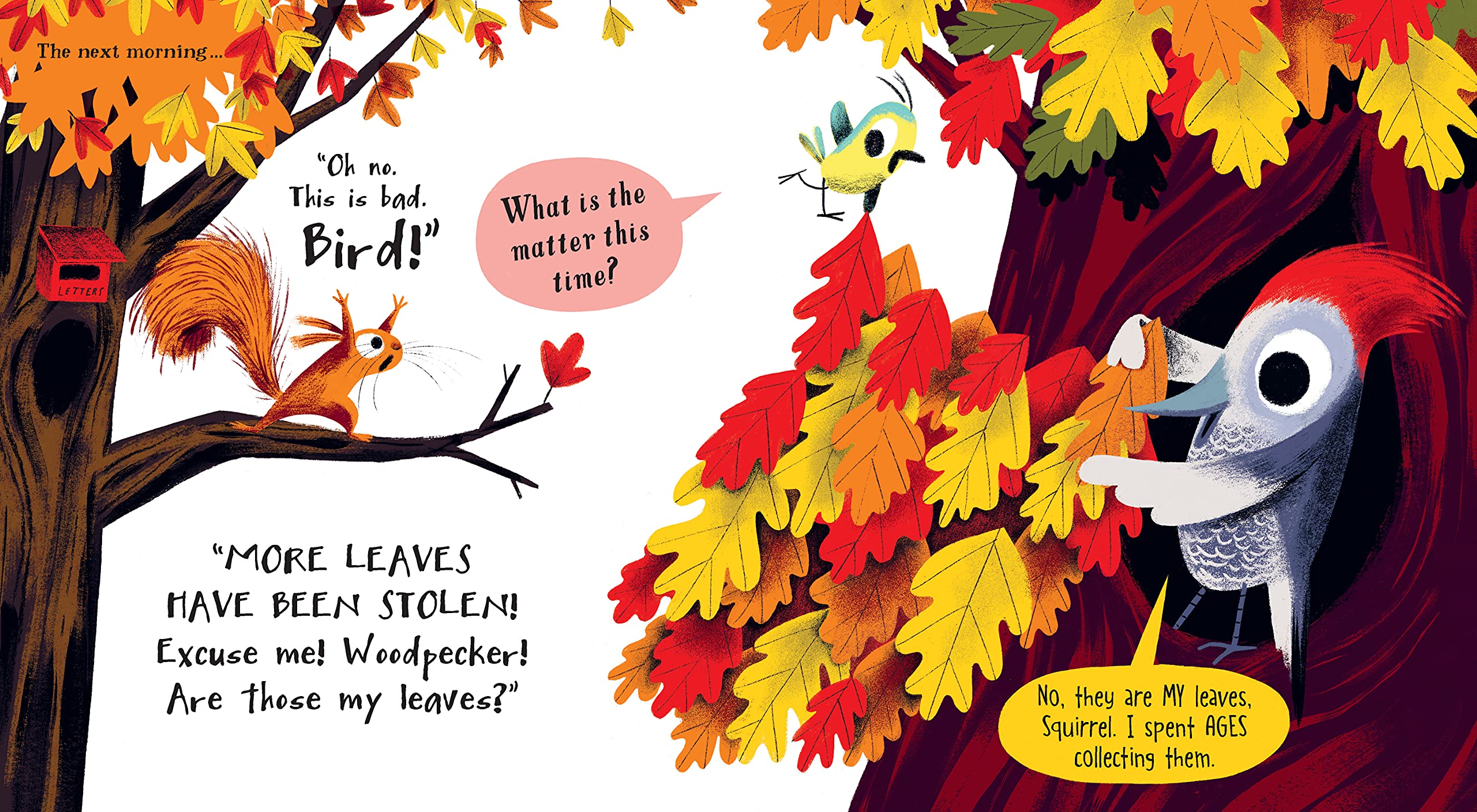 celebrate-picture-books-picture-book-review-the-leaf-thief-woodpecker