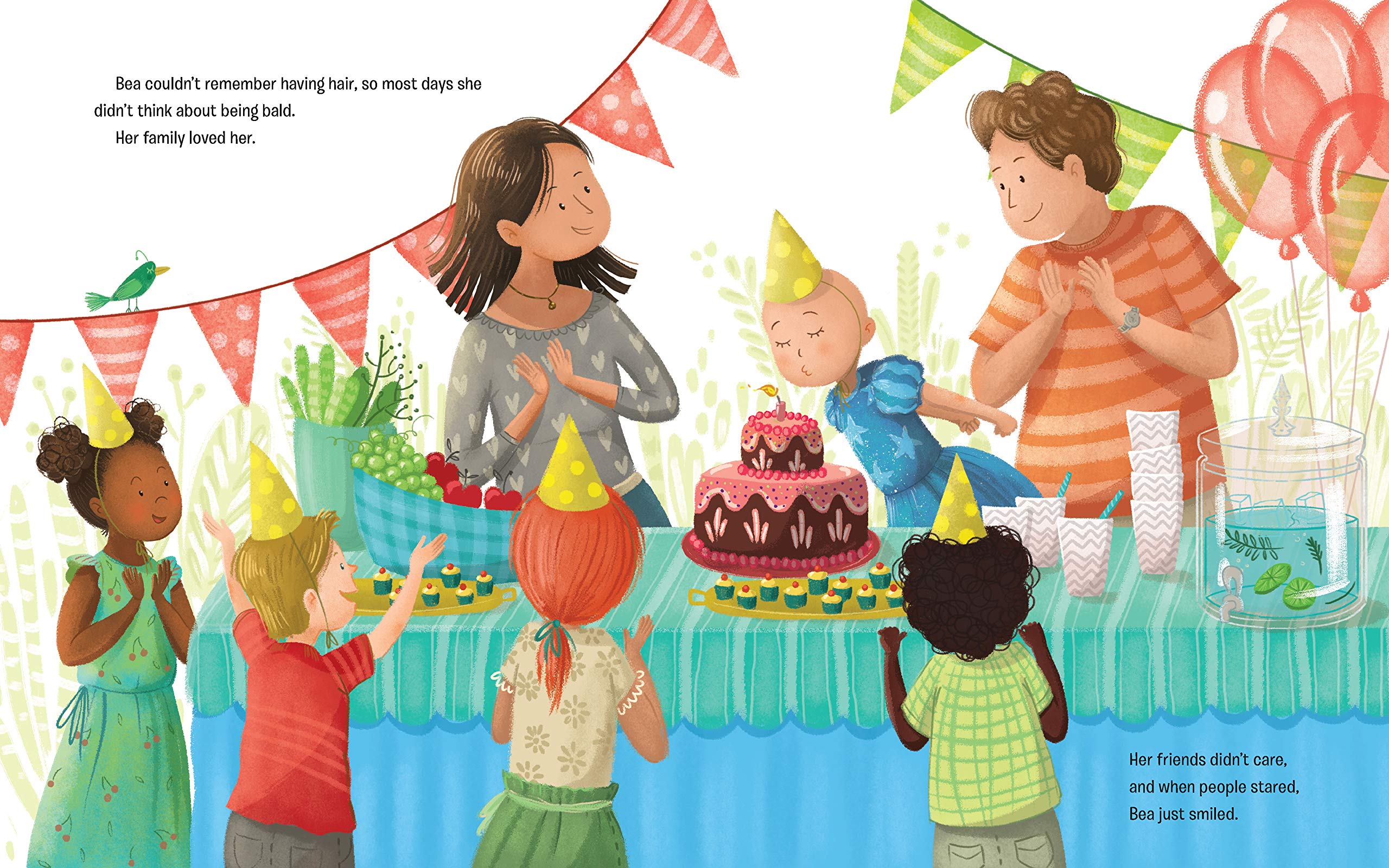 celebrate-picture-books-picture-book-review-what's-silly-hair-day-with-no-hair-party