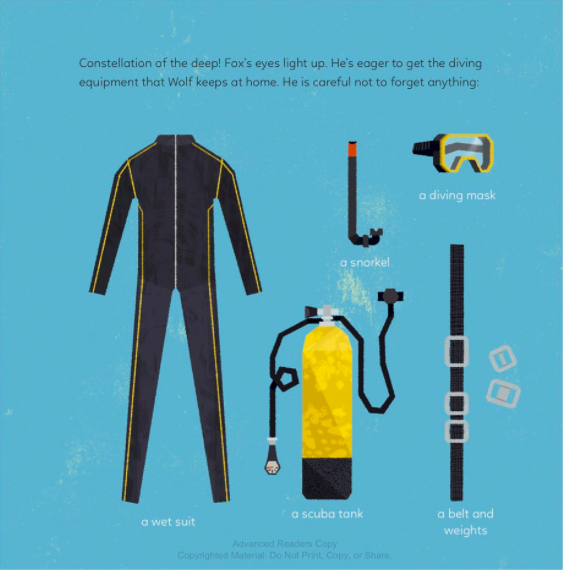 celebrate-picture-books-picture-book-review-constellation-of-the-deep-scuba-gear