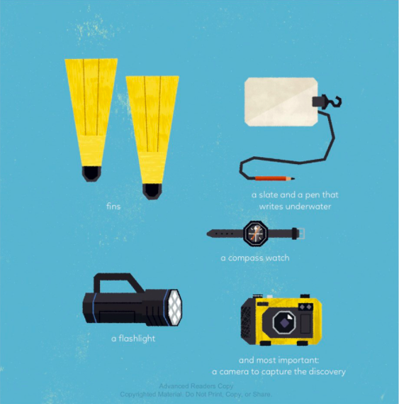 celebrate-picture-books-picture-book-review-constellation-of-the-deep-scuba-gear