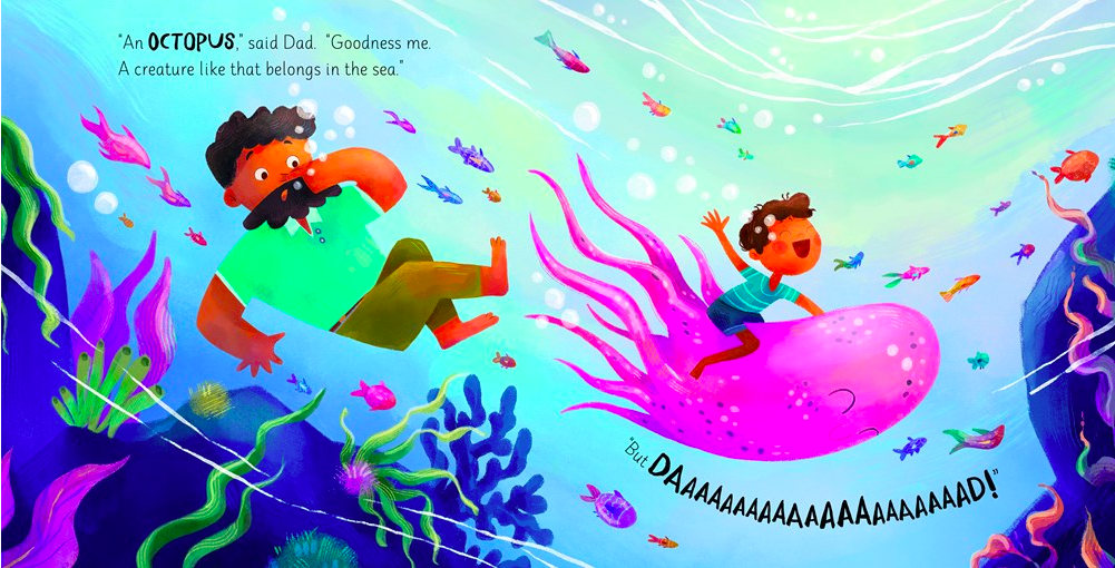 celebrate-picture-books-picture-book-review-all-I-want-is-an-octopus-swimming