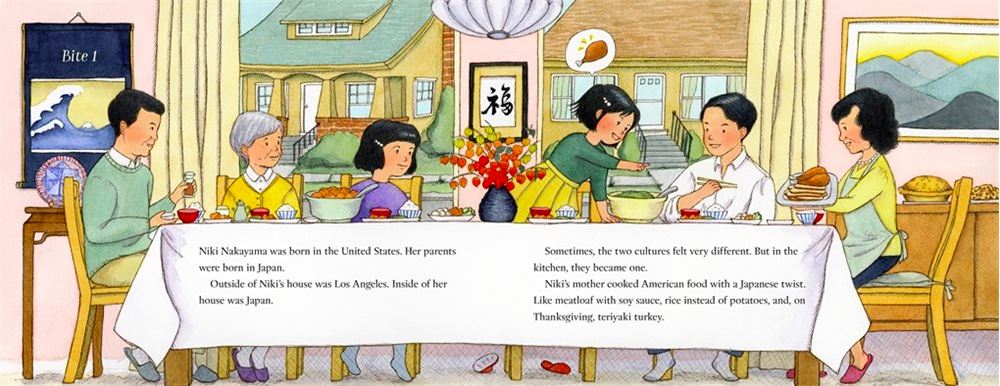 celebrate-picture-books-picture-book-review-niki-nakayama-a-chef's-tale-in-13-bites-family-table