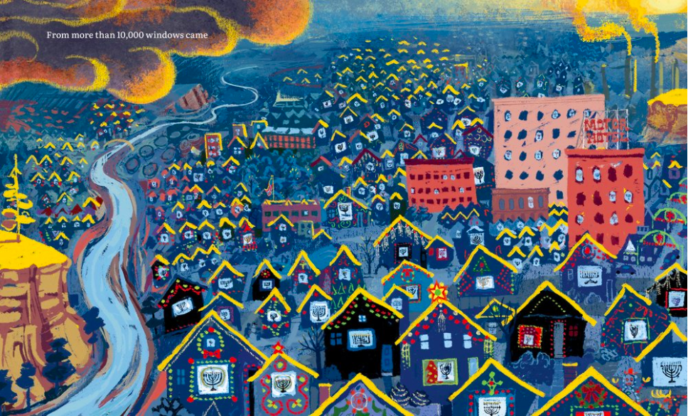 celebrate-picture-books-picture-book-review-red-and-green-and-blue-and-white-town