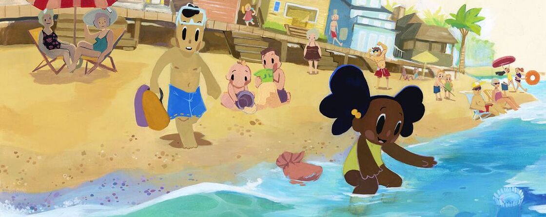 celebrate-picture-books-picture-book-review-a-beach-chase-letter-wading