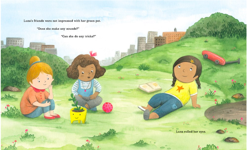 celebrate-picture-books-picture-book-review-luna's-green-pet-tricks