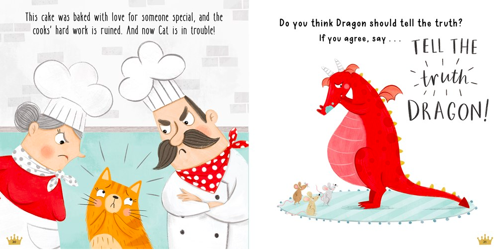 celebrate-picture-books-picture-book-review-tell-the-truth-dragon-cat-in-trouble