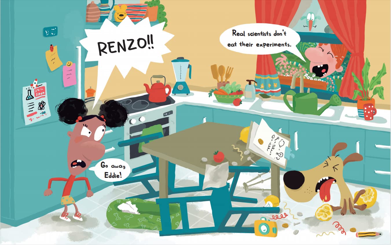 celebrate-picture-books-picture-book-review-my-dog-is-not-a-scientist-renzo-eats-lemon